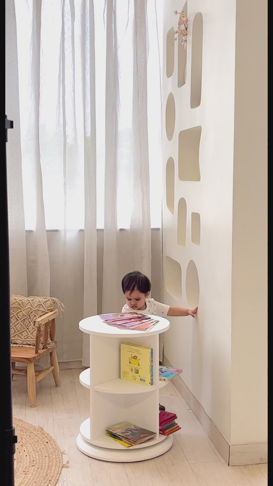 Round Revolving Bookshelf