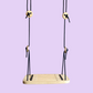 Wooden swing with black ropes Allebebe